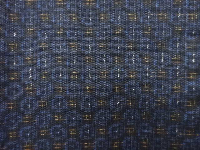 JAPANESE KIMONO / SILK / DORO OSHIMA TSUMUGI / WOVEN ABSTRACT PATTERN